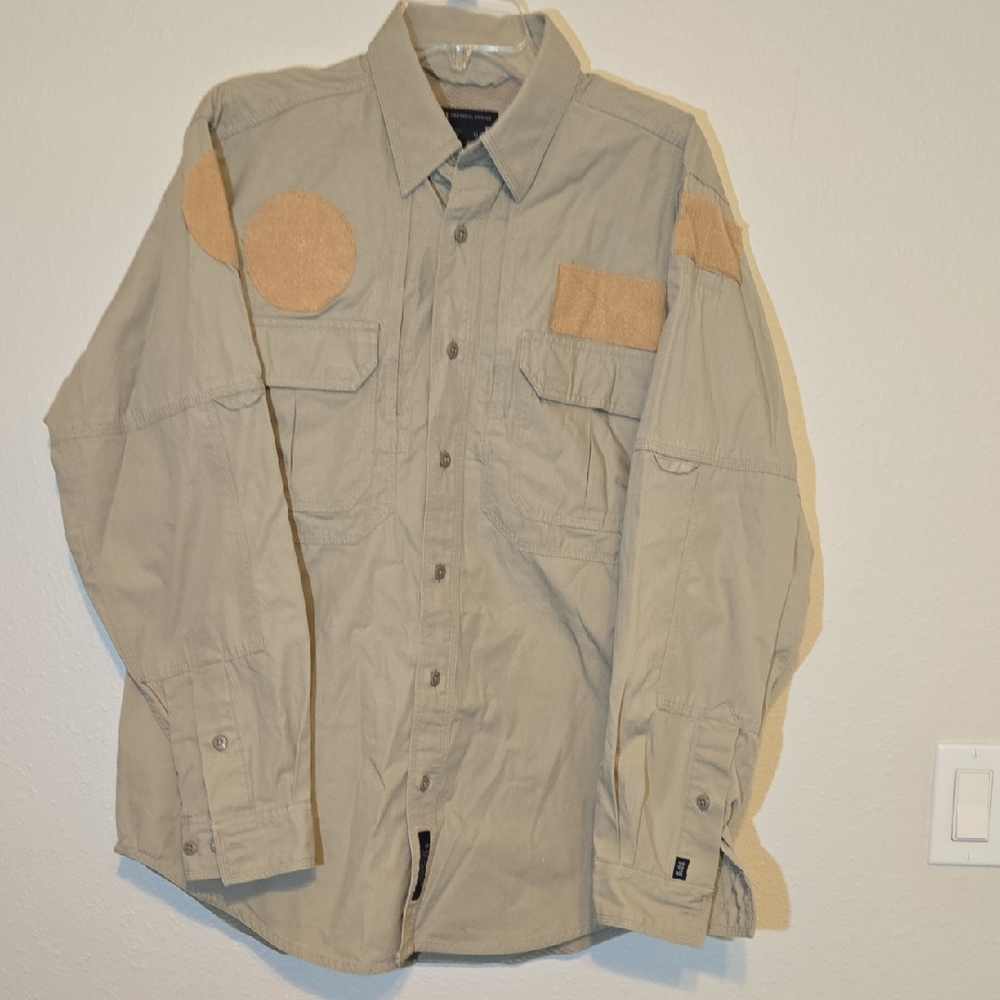 5.11 Tactical Khaki Shirt Jacket with Patches